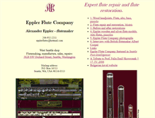 Tablet Screenshot of epplerflutes.com